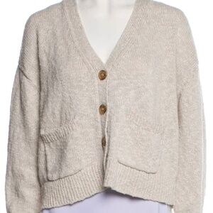 Jenni Kayne ivory linen / cotton cardigan size XS